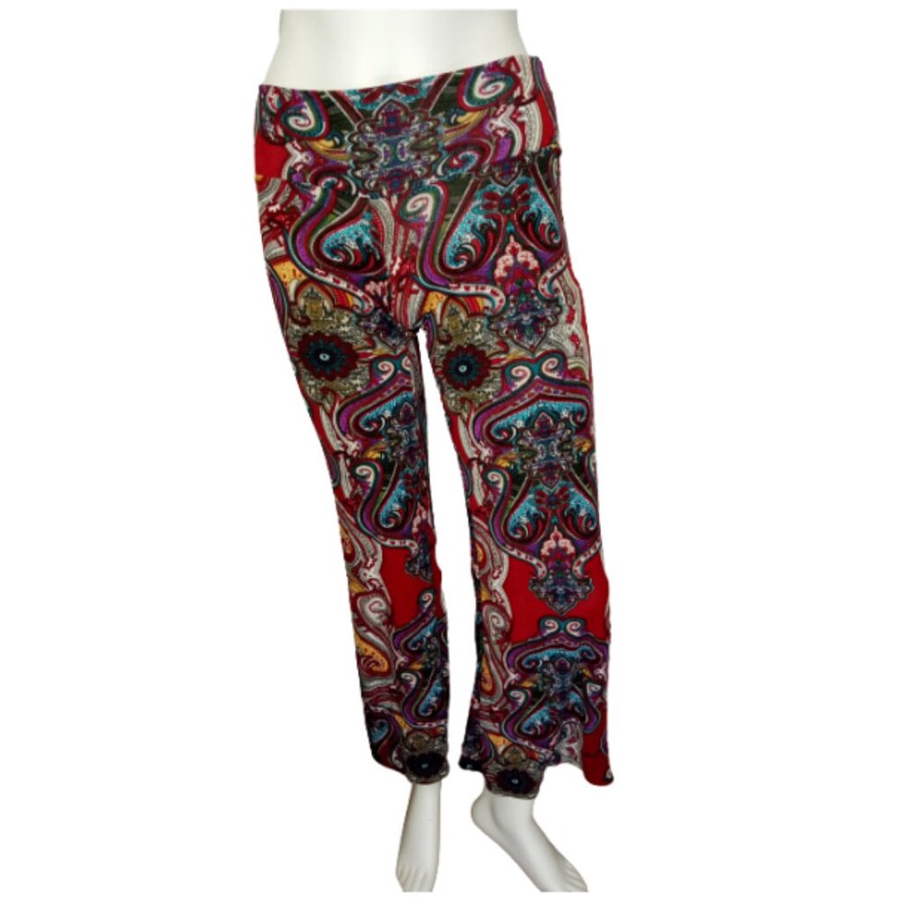 Vibrant Red Multicolor Leggings - Soft, Stretchy & Stylish for Every Activity